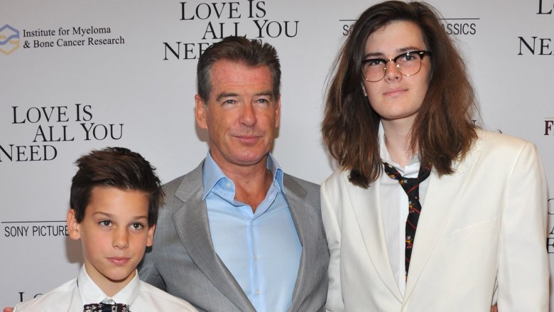 Dylan, Pierce, and Paris Brosnan