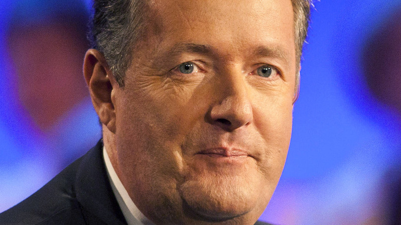 Piers Morgan speaking during a taping of CNN's Piers Morgan Tonight