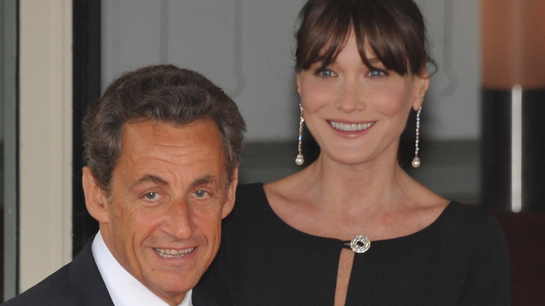 Nicolas Sarkozy and Carla Bruni-Sarkozy posing together