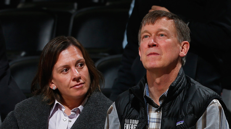 John Hickenlooper and Robin Pringle at an event 