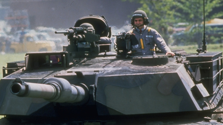 Michael Dukakis riding