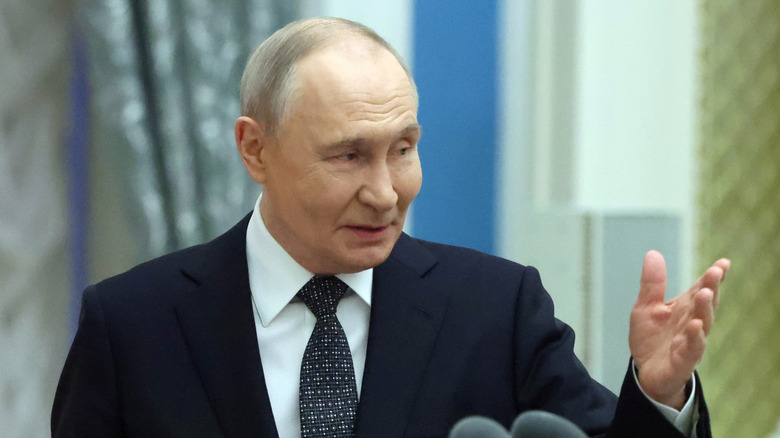 Vladimir Putin at the Senate Palace of the Kremlin in 2026.