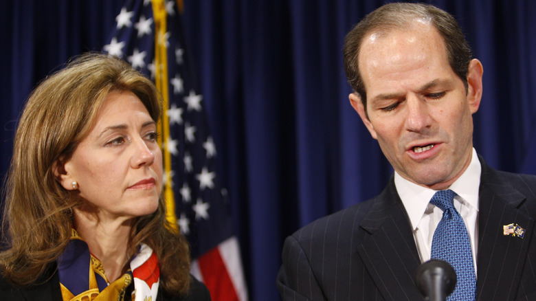 Silda Spitzer looking at Eliot Spitzer
