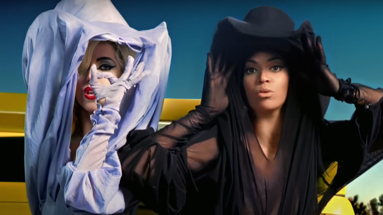 Lady Gaga and Beyonce in "Telephone" music video