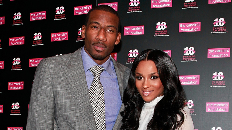 Ciara and Amar'e Stoudemire smiling