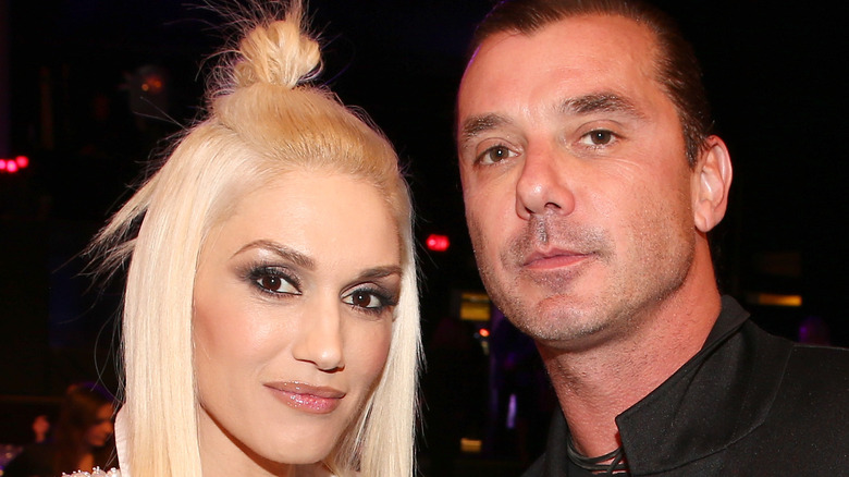 Gwen Stefani and Gavin Rossdale looking at camera