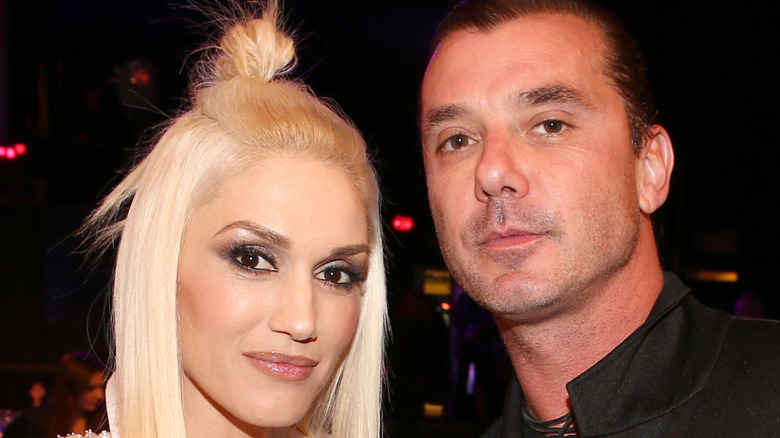 Gwen Stefani and Gavin Rossdale looking at camera