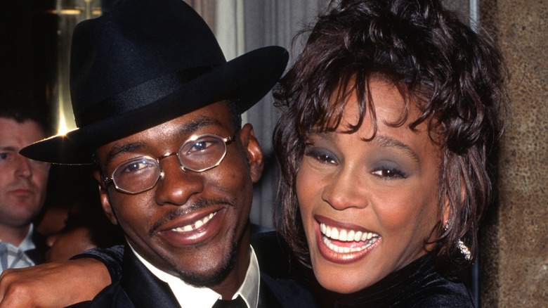Whitney Houston and Bobby Brown at formal event