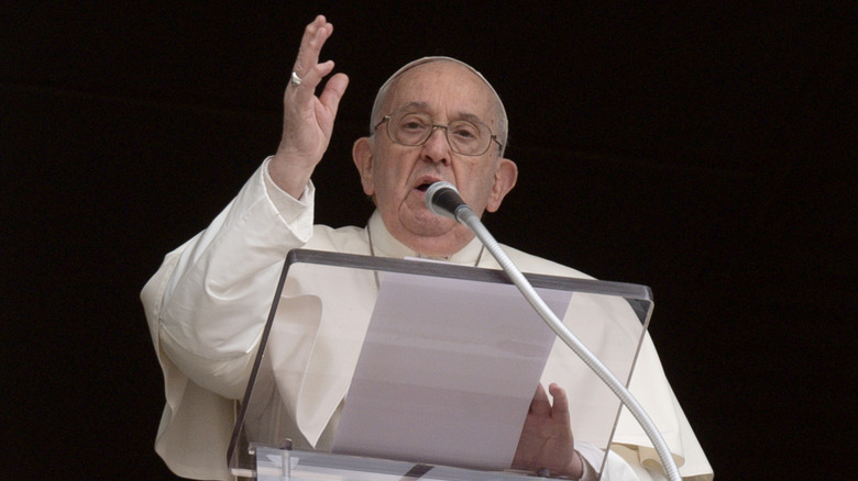 Pope Francis speaking