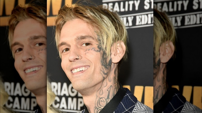Aaron Carter smiling warmly