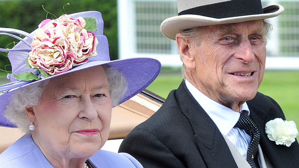 Queen Elizabeth and Prince Philip smiling