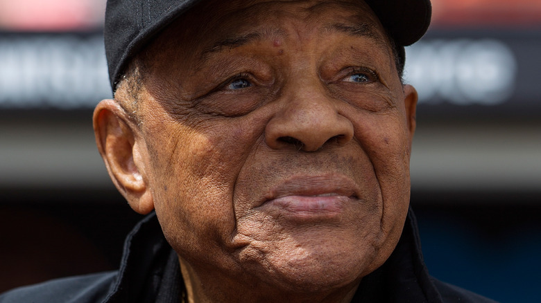 Willie Mays smiling