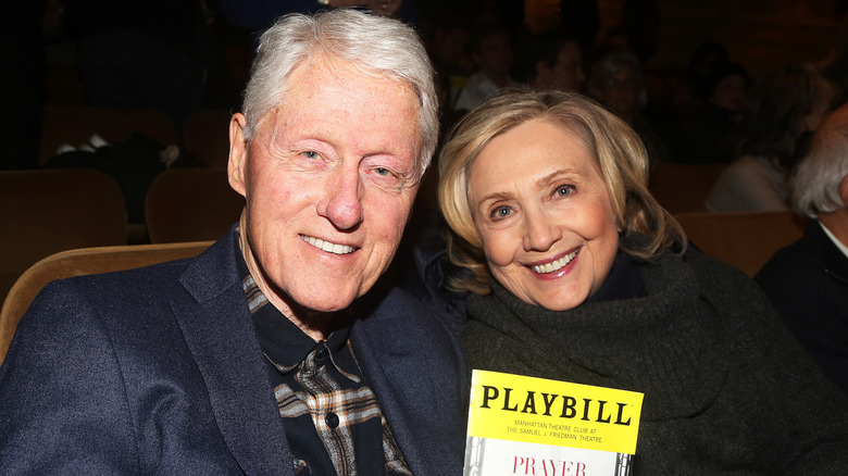 Bill Clinton and Hillary Clinton at the theater