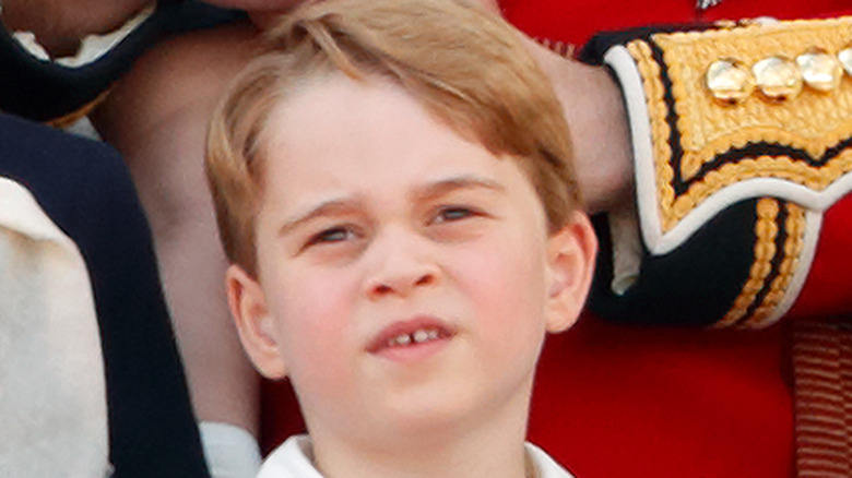 Prince George with the royal family