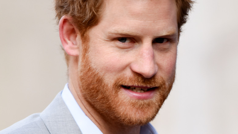Prince Harry staring
