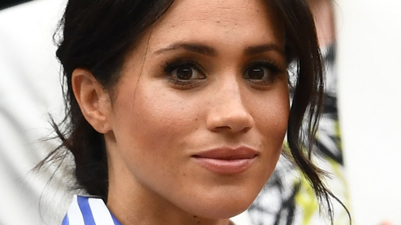 Meghan Markle looking pensive