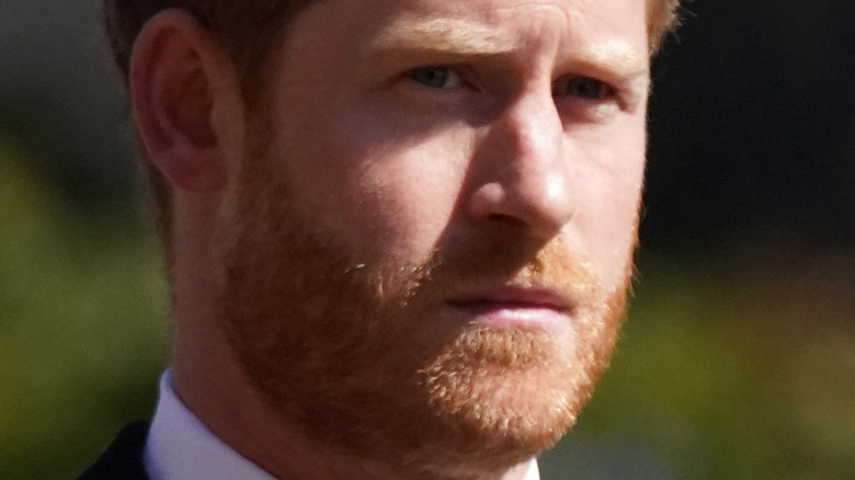 Prince Harry squinting