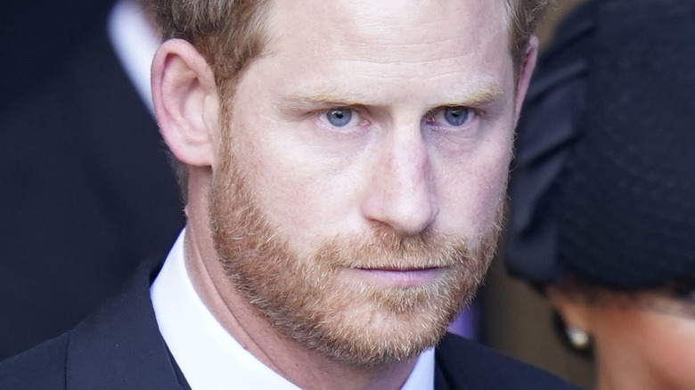 Prince Harry leaving Westminster Hall