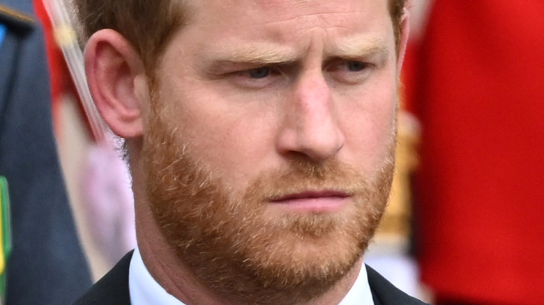 Prince Harry at Queen Elizabeth's funeral