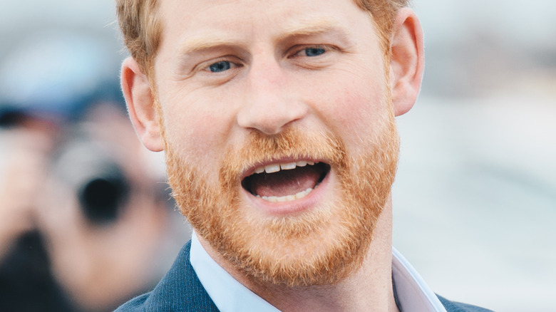 Prince Harry with mouth open