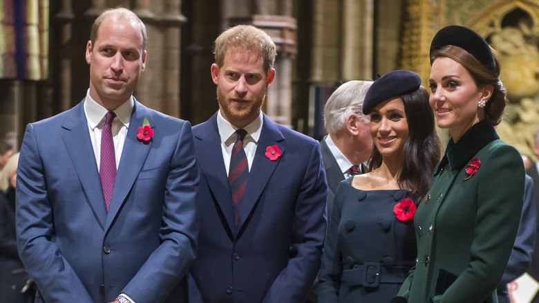 Royal family members at event 