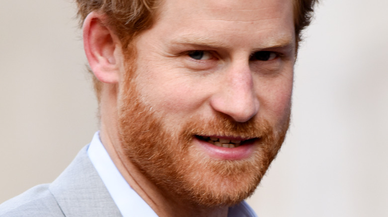 Prince Harry staring at camera