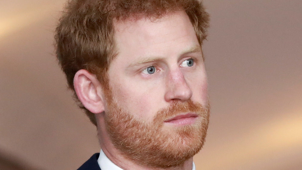 Prince Harrylooking off into the distance