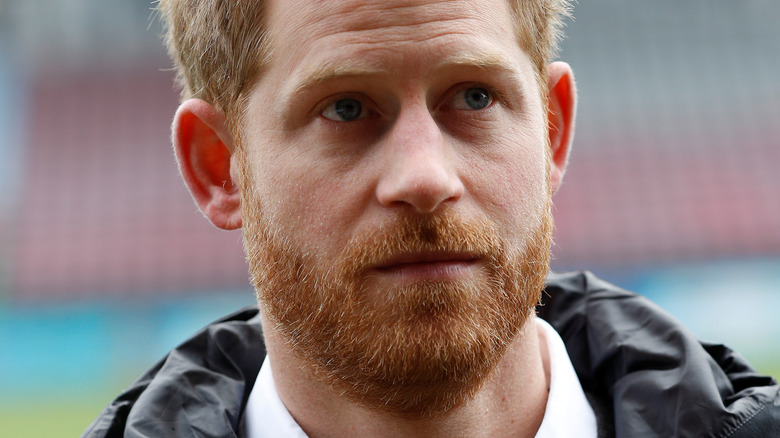 Prince Harry looking concerned