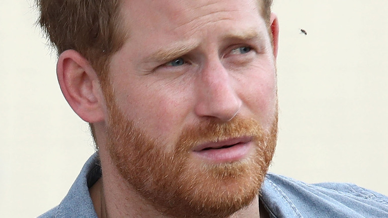 Prince Harry squinting