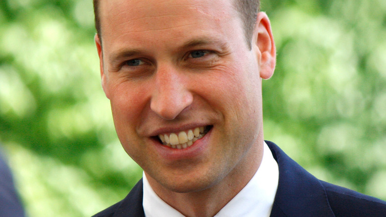 Prince William smiling and looking to side