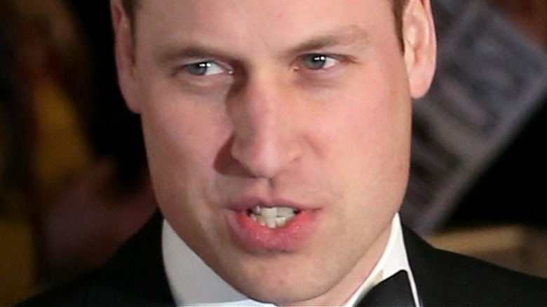 Prince William looking tense