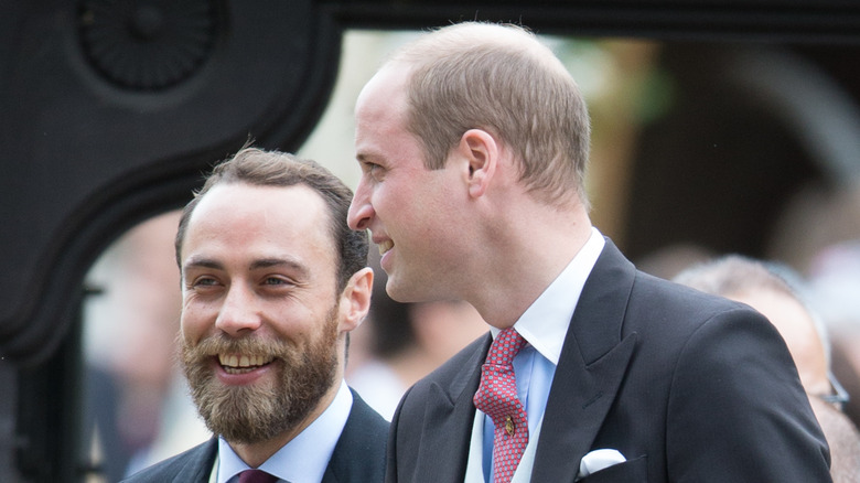 Prince William and James Middleton laugh