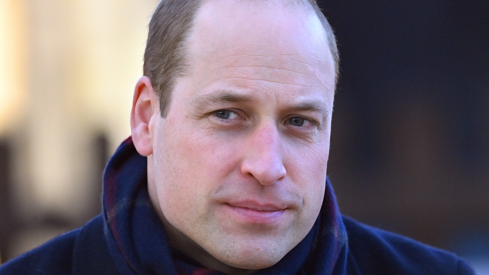 Prince William looking serious