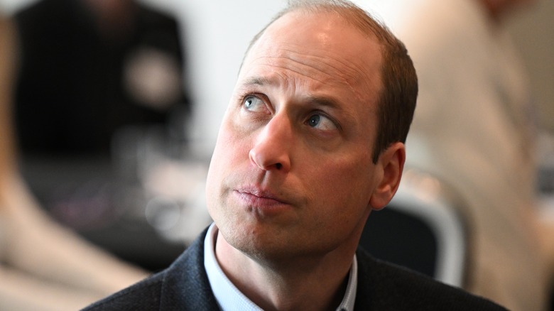 Prince William looking up