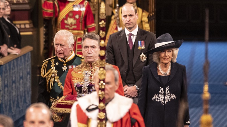 The royal family at the opening of parliament