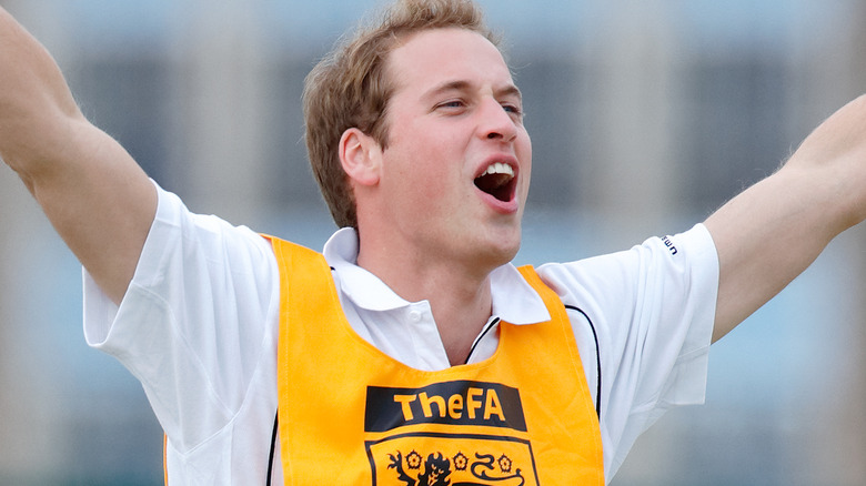 Prince William cheering 