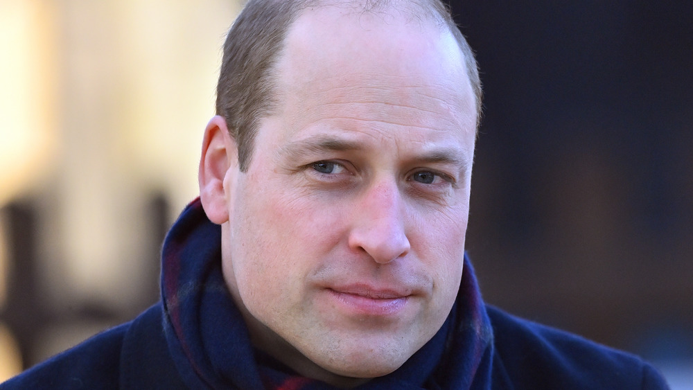 Prince William dressed in a scarf