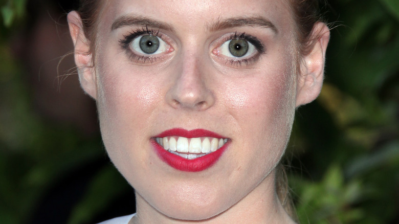 Princess Beatrice red lips