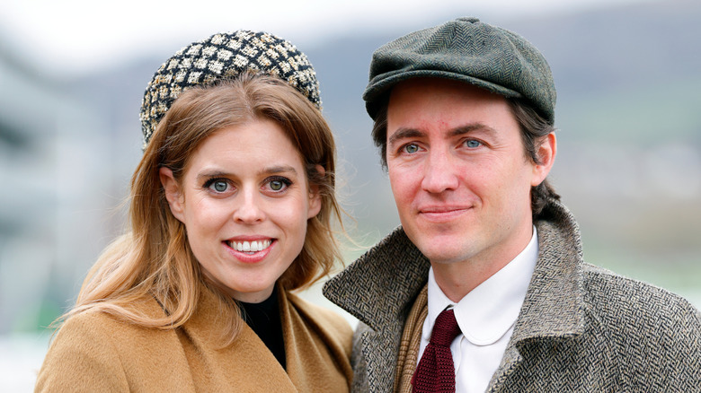 Princess Beatrice posing with husband Edoardo Mozzi