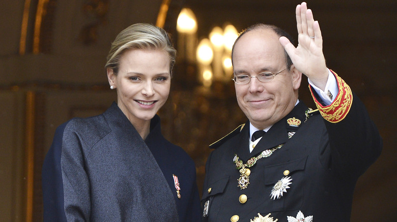 Prince Albert and Princess Charlene make an appearance