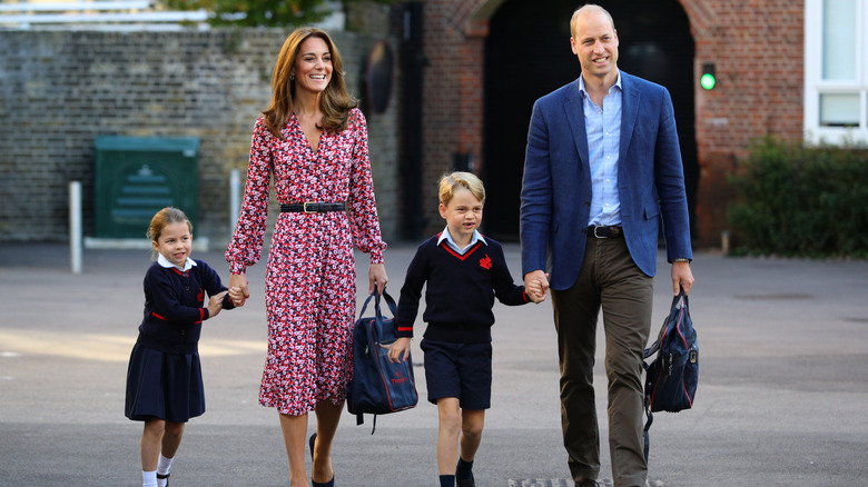 Charlotte on her first day of school in 2019