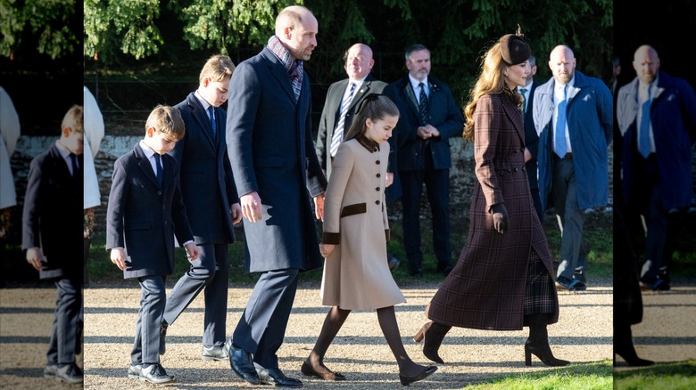 Princess Charlotte's 2025 Christmas tan coat