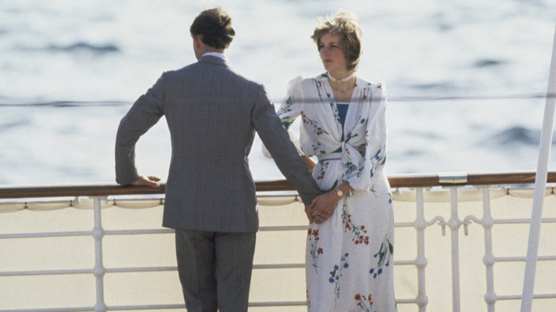 Prince Charles and Princess Diana on their honeymoon cruise.