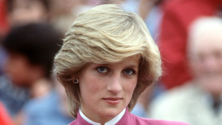 Princess Diana gazing at the camera