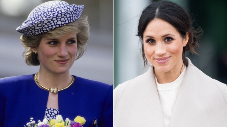 Princess Diana and Meghan Markle