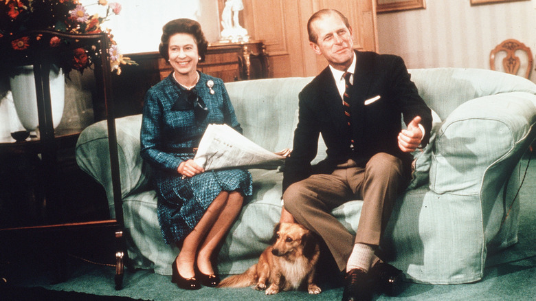 A young Queen Elizabeth and Prince Philip