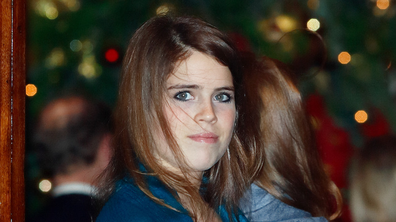 Princess Eugenie with windswept hair