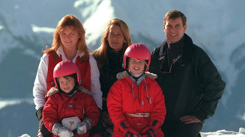 Princess Eugenie with her sister Beatrice and their parents