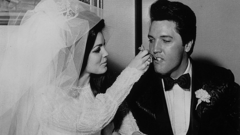 Priscilla and Elvis Presley wedding