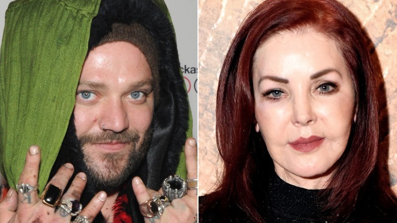 Split image Bam Margera Priscilla Presley